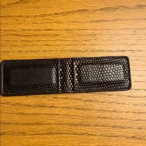 Magnetic leather money clip
